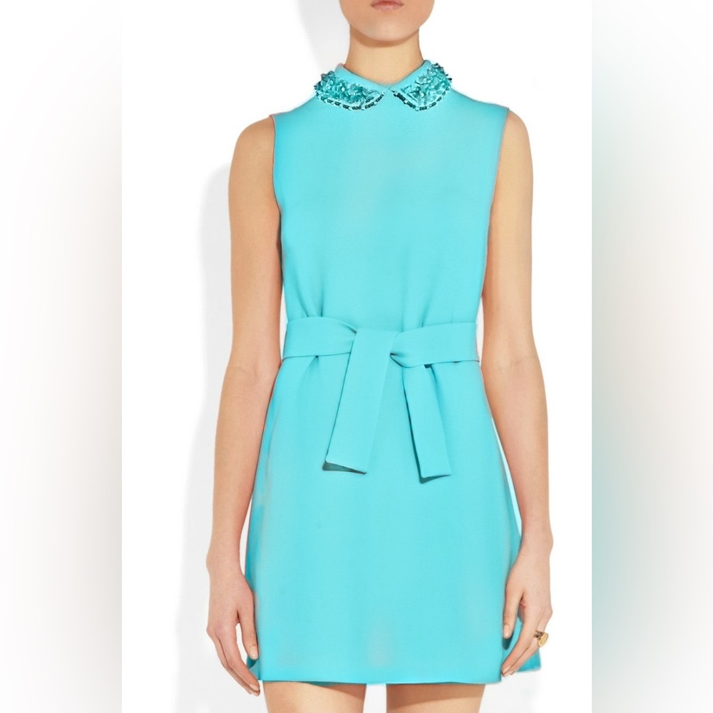 Miu Miu Embellished Collared Dress